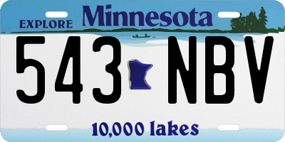 MN license plate 543NBV