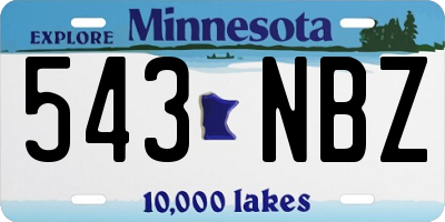 MN license plate 543NBZ