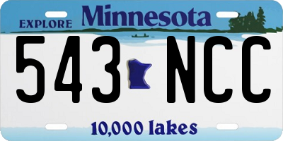 MN license plate 543NCC