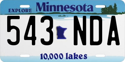 MN license plate 543NDA