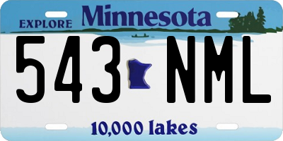 MN license plate 543NML