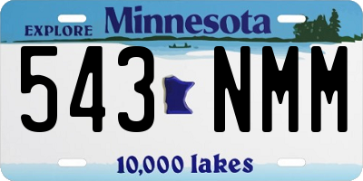 MN license plate 543NMM