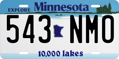 MN license plate 543NMO