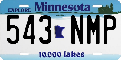 MN license plate 543NMP