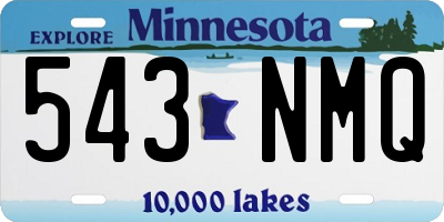 MN license plate 543NMQ