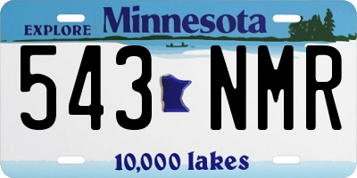 MN license plate 543NMR