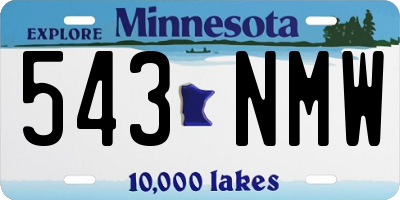 MN license plate 543NMW