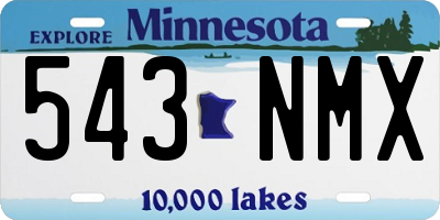 MN license plate 543NMX