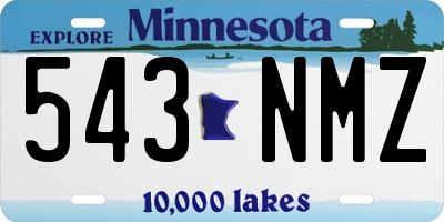 MN license plate 543NMZ