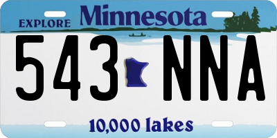 MN license plate 543NNA