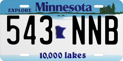 MN license plate 543NNB