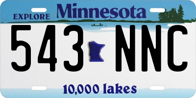 MN license plate 543NNC