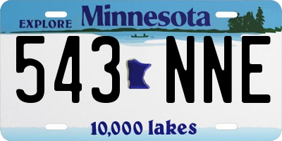 MN license plate 543NNE