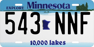 MN license plate 543NNF