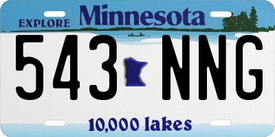 MN license plate 543NNG