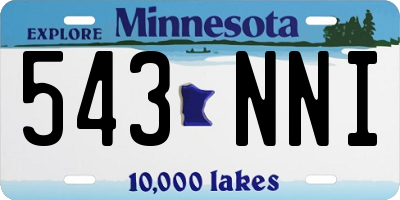 MN license plate 543NNI
