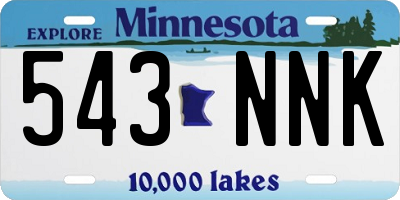 MN license plate 543NNK