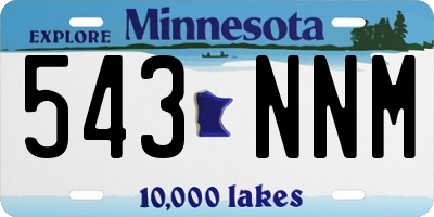 MN license plate 543NNM