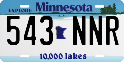 MN license plate 543NNR