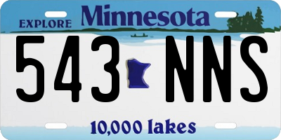 MN license plate 543NNS