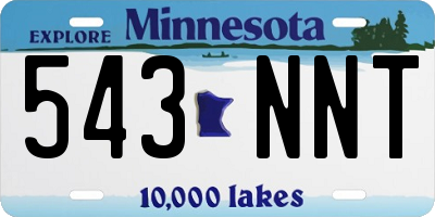 MN license plate 543NNT