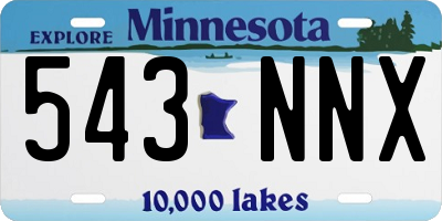 MN license plate 543NNX
