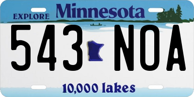 MN license plate 543NOA