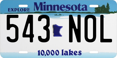 MN license plate 543NOL