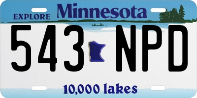 MN license plate 543NPD