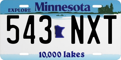 MN license plate 543NXT