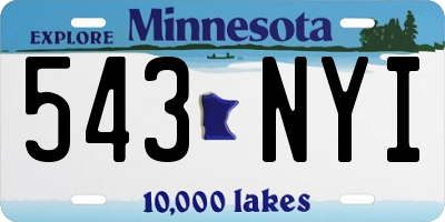MN license plate 543NYI
