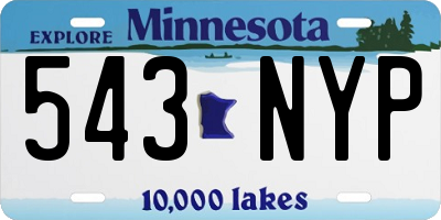 MN license plate 543NYP