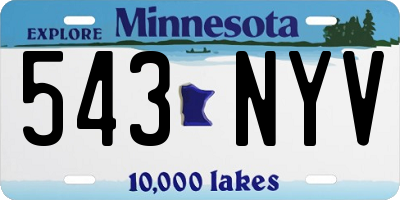 MN license plate 543NYV