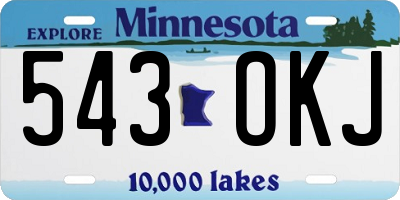 MN license plate 543OKJ