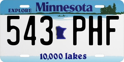 MN license plate 543PHF