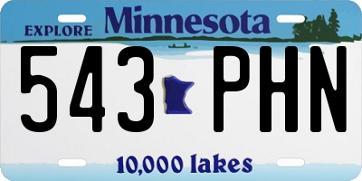 MN license plate 543PHN