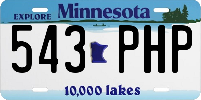 MN license plate 543PHP