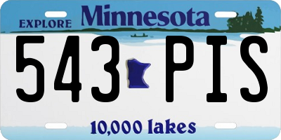 MN license plate 543PIS