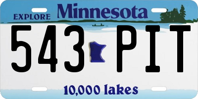 MN license plate 543PIT