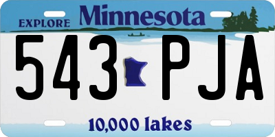 MN license plate 543PJA