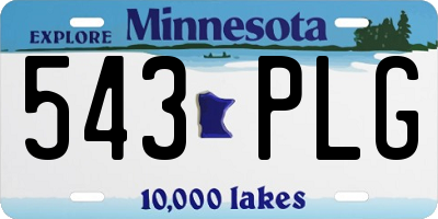 MN license plate 543PLG