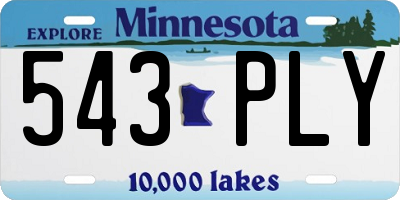 MN license plate 543PLY