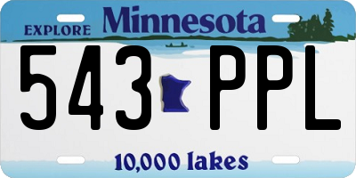 MN license plate 543PPL
