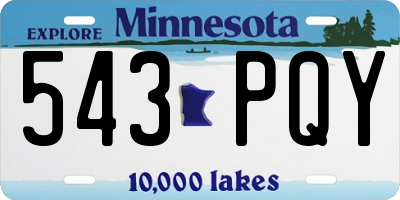 MN license plate 543PQY