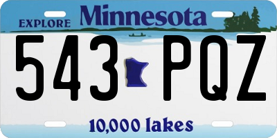 MN license plate 543PQZ