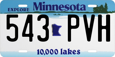 MN license plate 543PVH