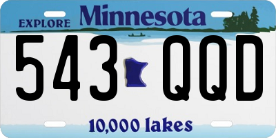 MN license plate 543QQD