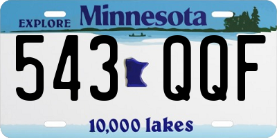 MN license plate 543QQF