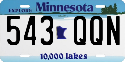 MN license plate 543QQN