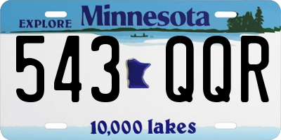 MN license plate 543QQR